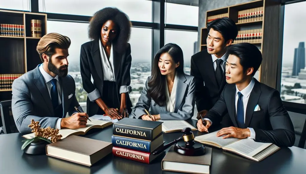 California Legal Issues Analyzed: A Team of Lawyers in a Strategic Meeting