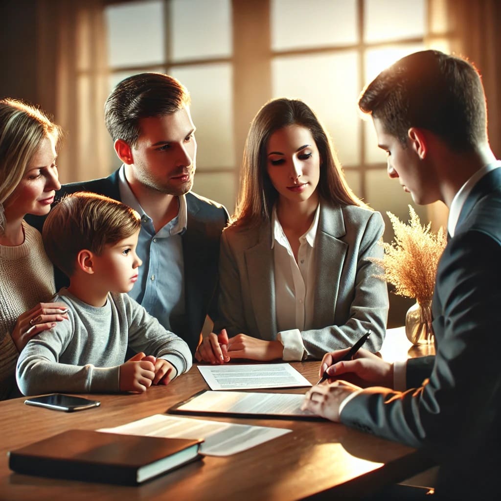 Family Meeting with Lawyer to Discuss Case Success Rates